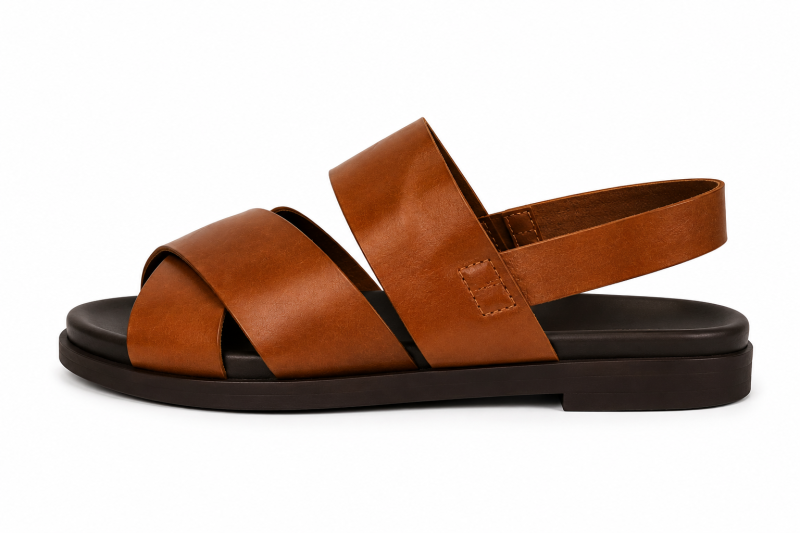 Brown Filangieri Sandal. Made in Italy. Size 42 only