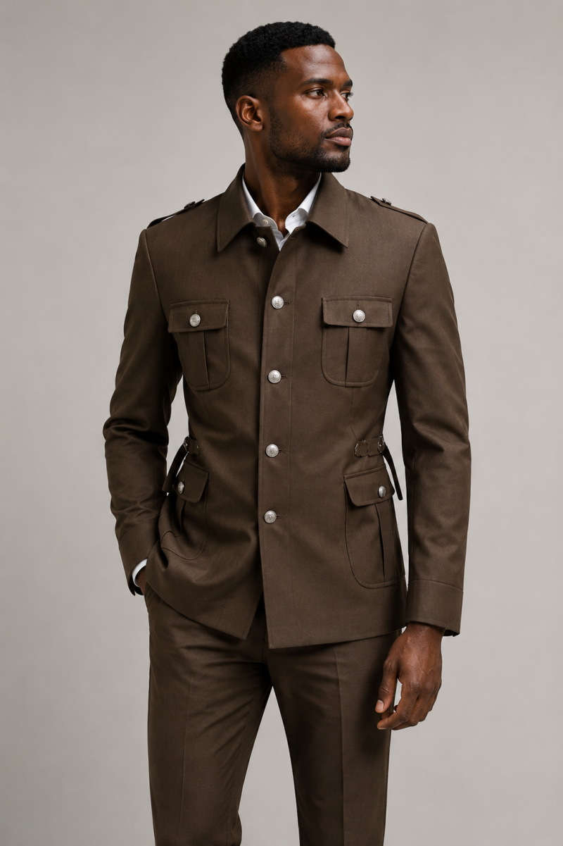 Coffe Brown One Piece Suit
