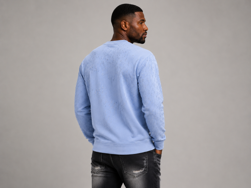 Sky-blue Luxury Sweater